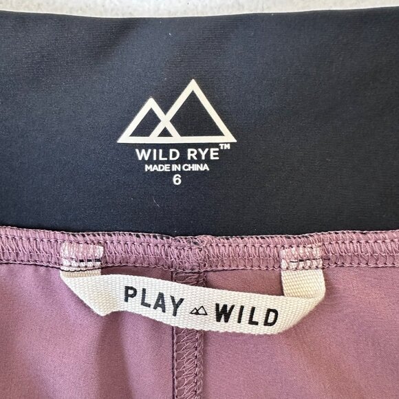Wild Rye Womens Ruby Mountain Bike Shorts Size 6 Mauve Leaf Activewear Outdoor - Picture 3 of 10